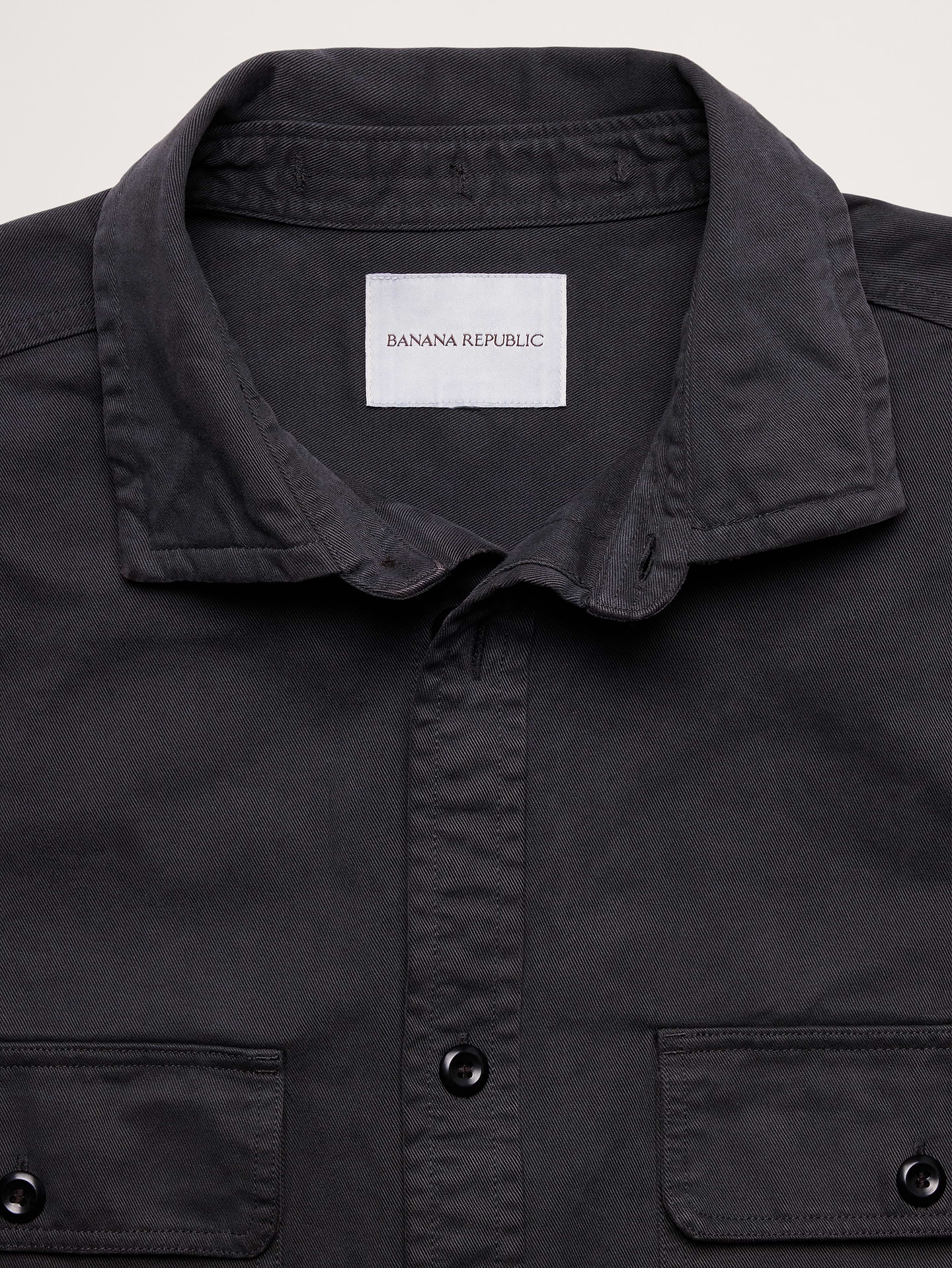 L'image numéro 7 présente Veste-chemise en sergé de coton