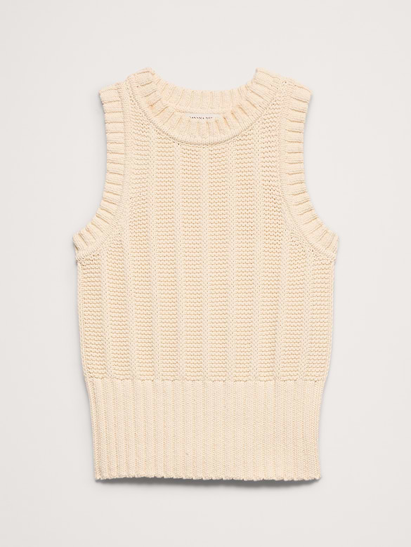 Chunky Cotton Sweater Tank