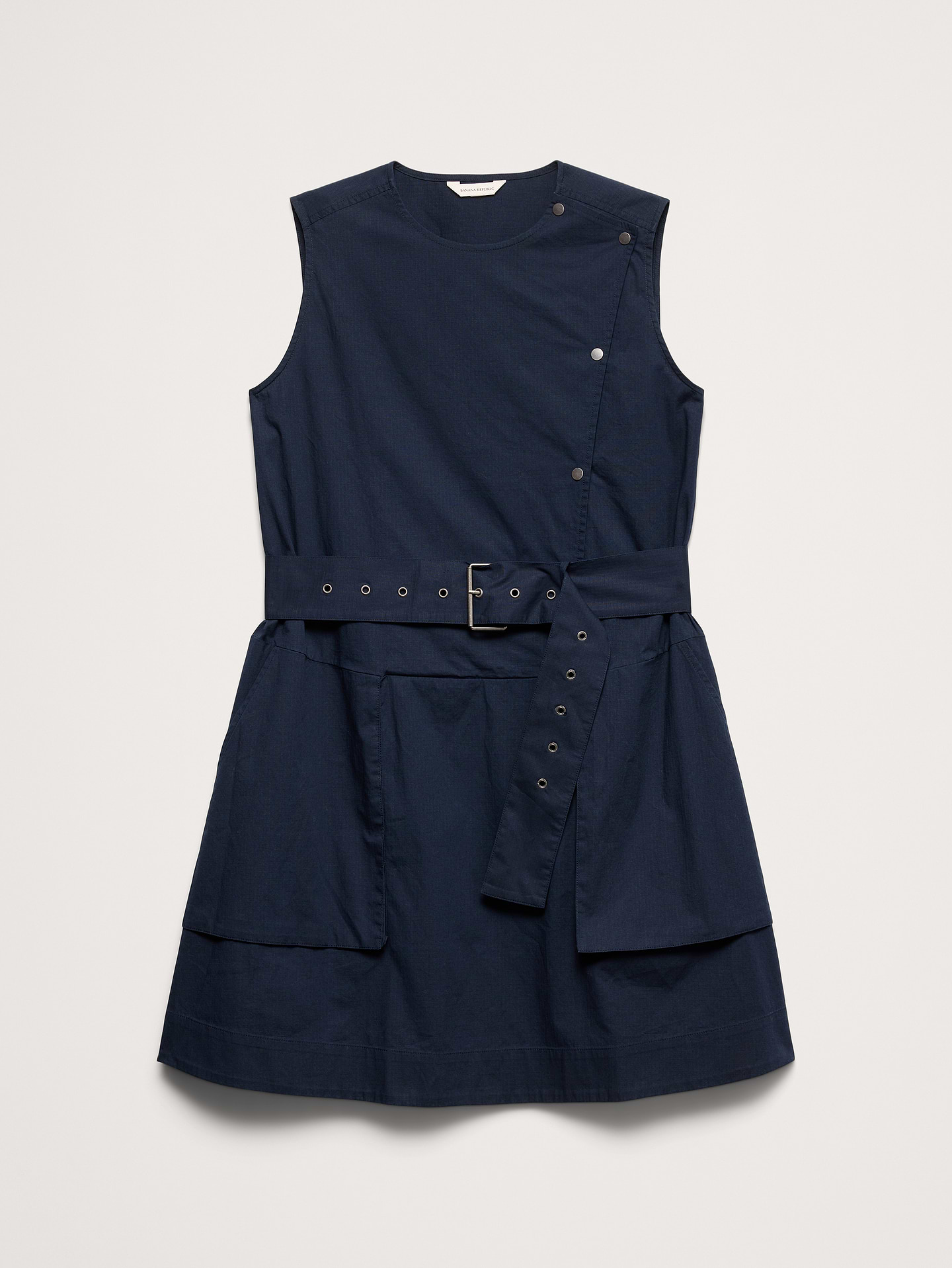 L'image numéro 7 présente Robe utilitaire courte en coton extensible