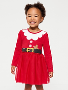 Image number 1 showing, Long-Sleeve Holiday Tutu Dress for Toddler Girls