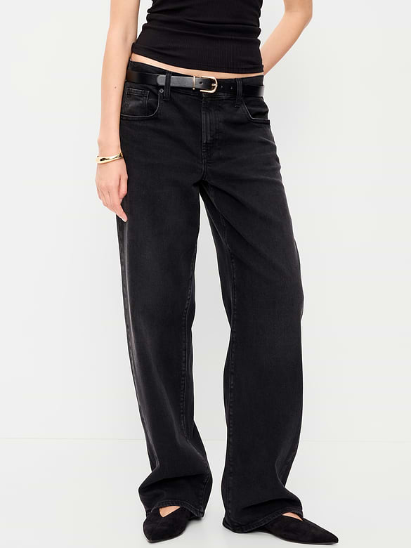 Low-Rise Loose Jeans