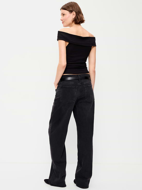 Low-Rise Loose Jeans