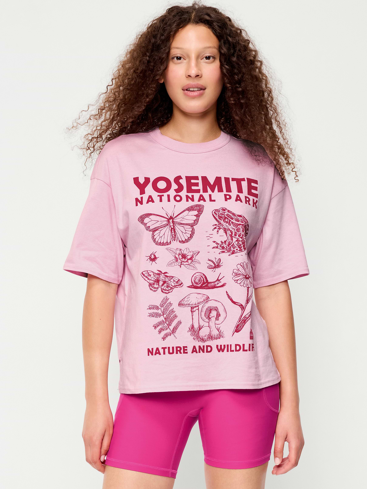 Yosemite National Park Crew-Neck Oversized T-Shirt