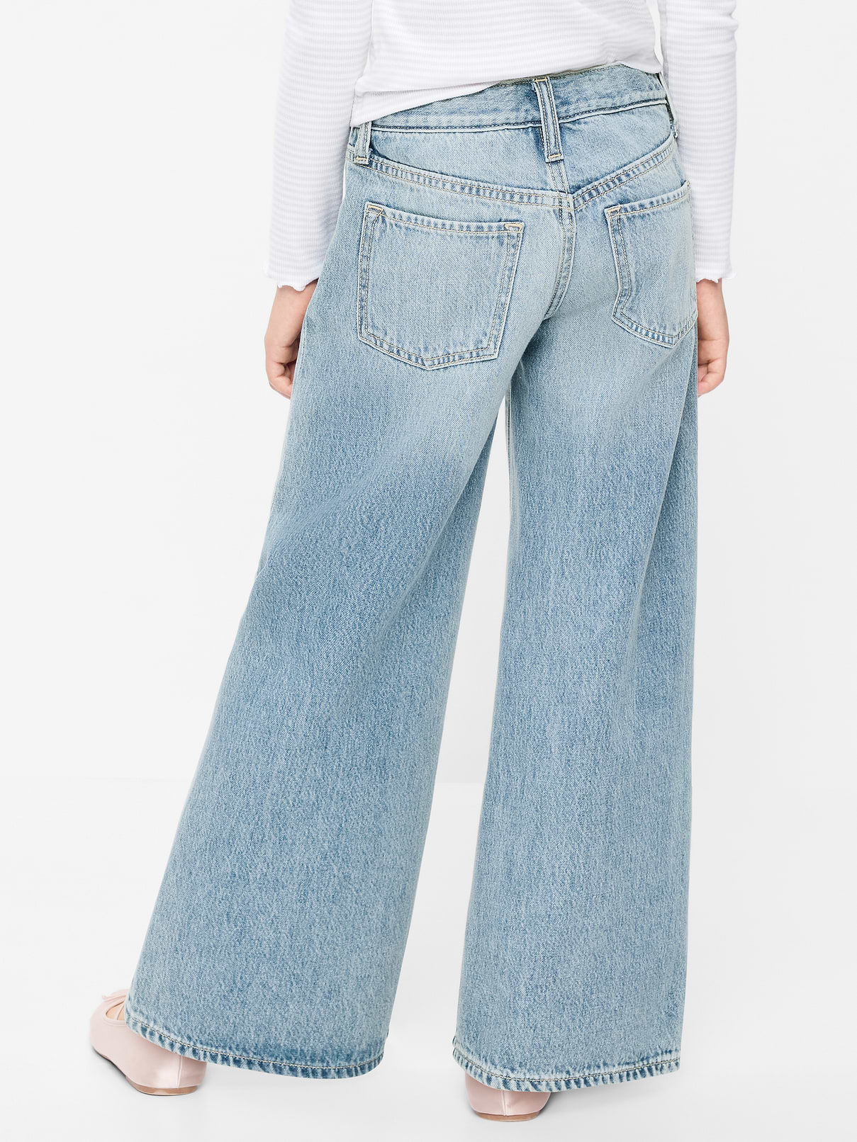 Image number 2 showing, Mid-Rise Ripped Super Baggy Wide-Leg Jeans for Girls