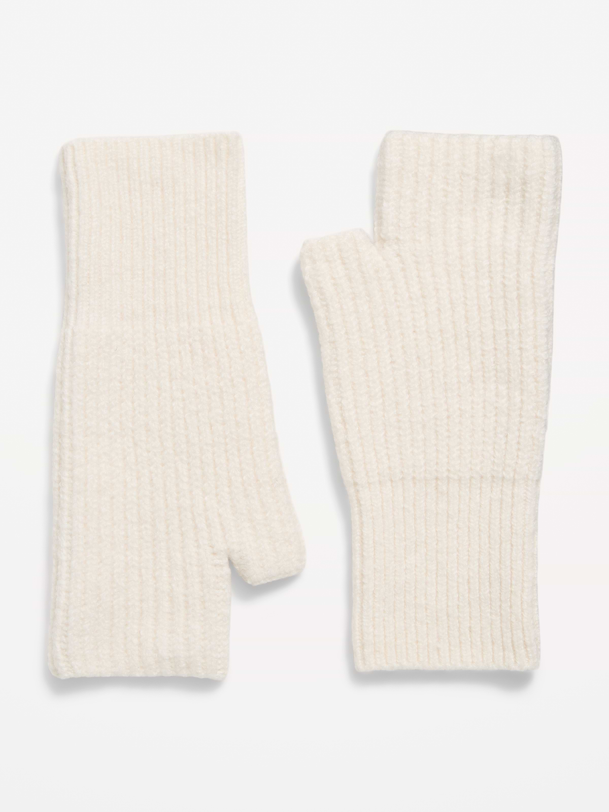 Rib-Knit Fingerless Gloves