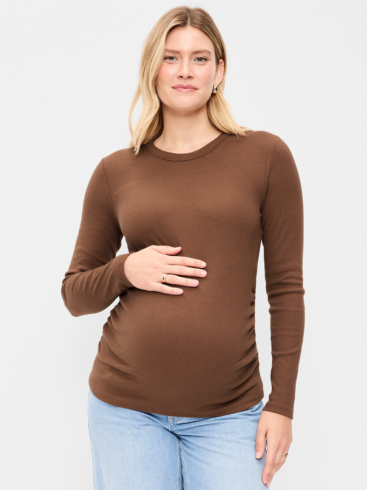 Image number 1 showing, Maternity Snug Long-Sleeve T-Shirt