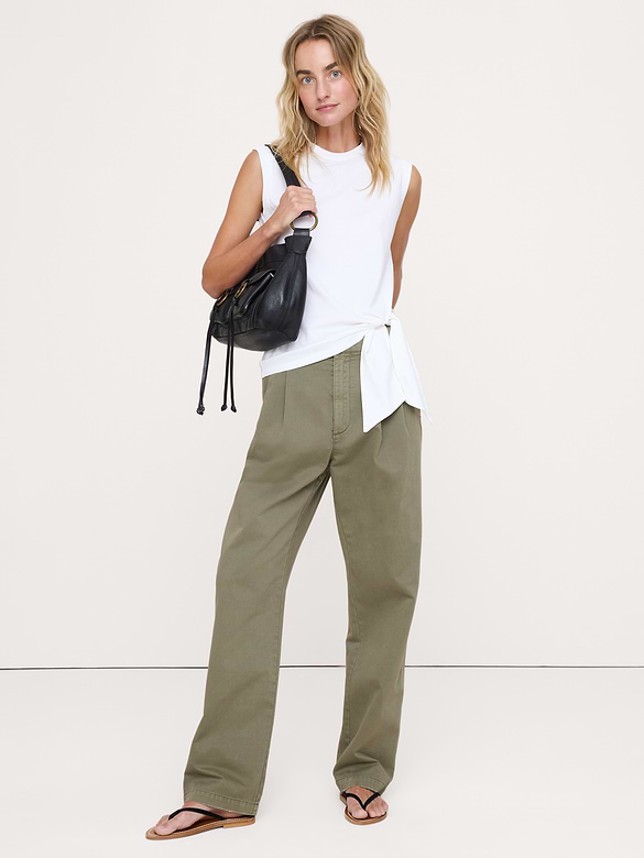 Vintage Cotton Tie-Hem Tank