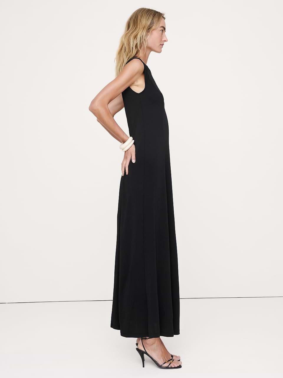 matte jersey dress Banana Republic Women's Paneled Maxi Black Size XS womens-suit-size-chart