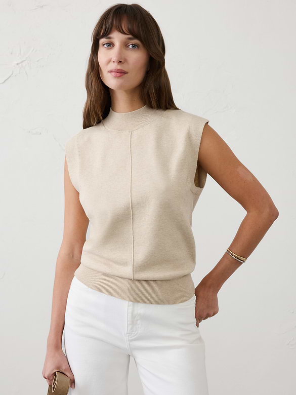 Mockneck Shell Sweater