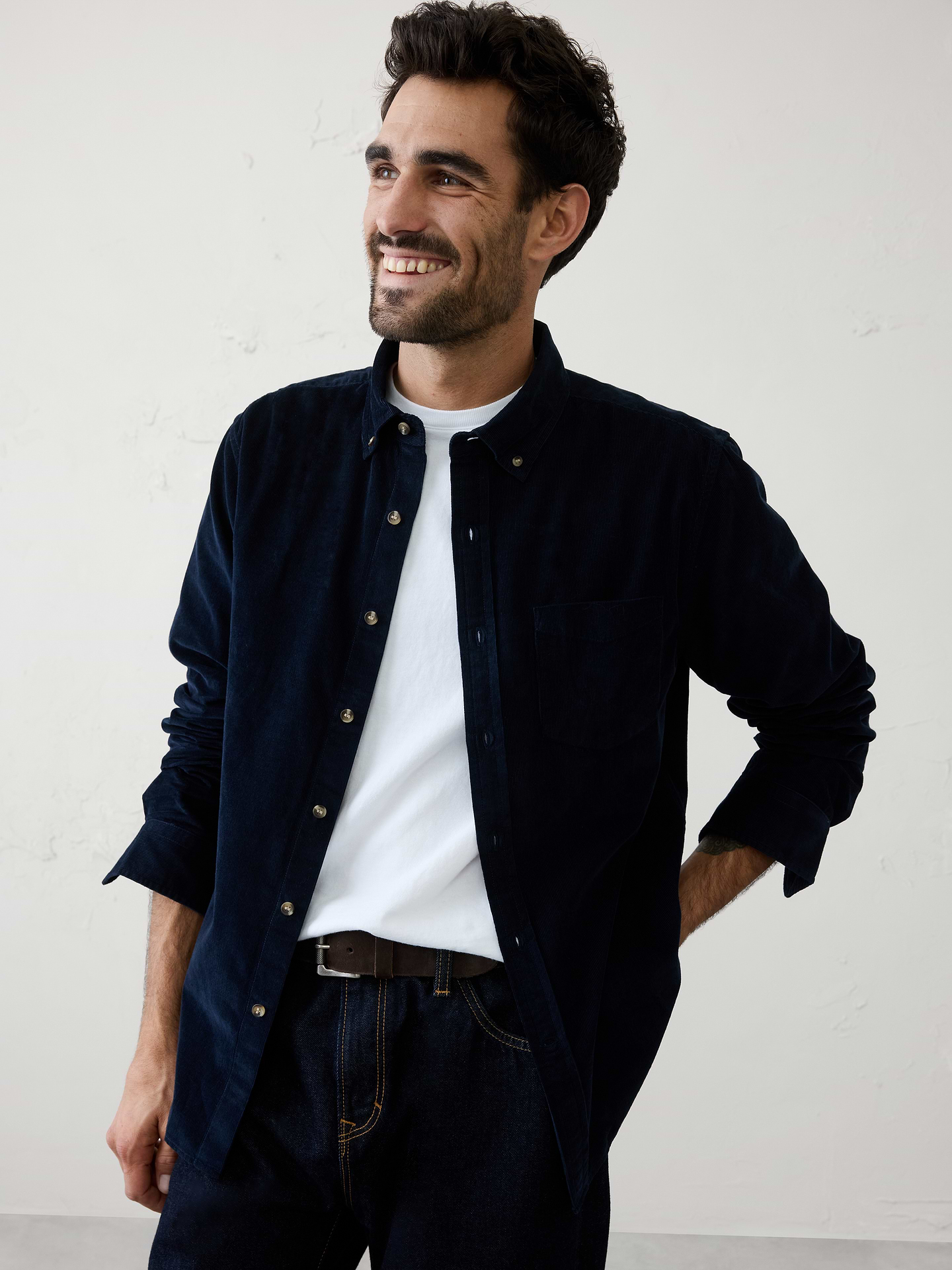 Image number 3 showing, Slim-Fit Fine Wale Corduroy Shirt