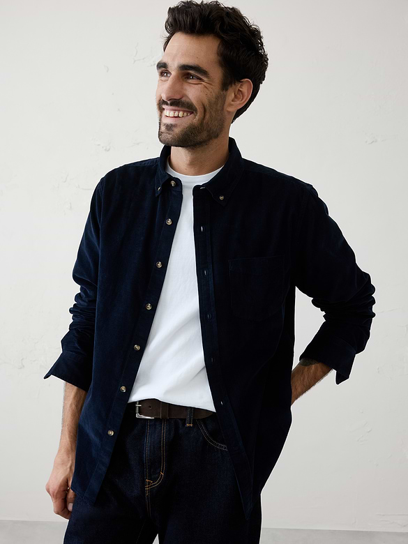 Slim-Fit Fine Wale Corduroy Shirt