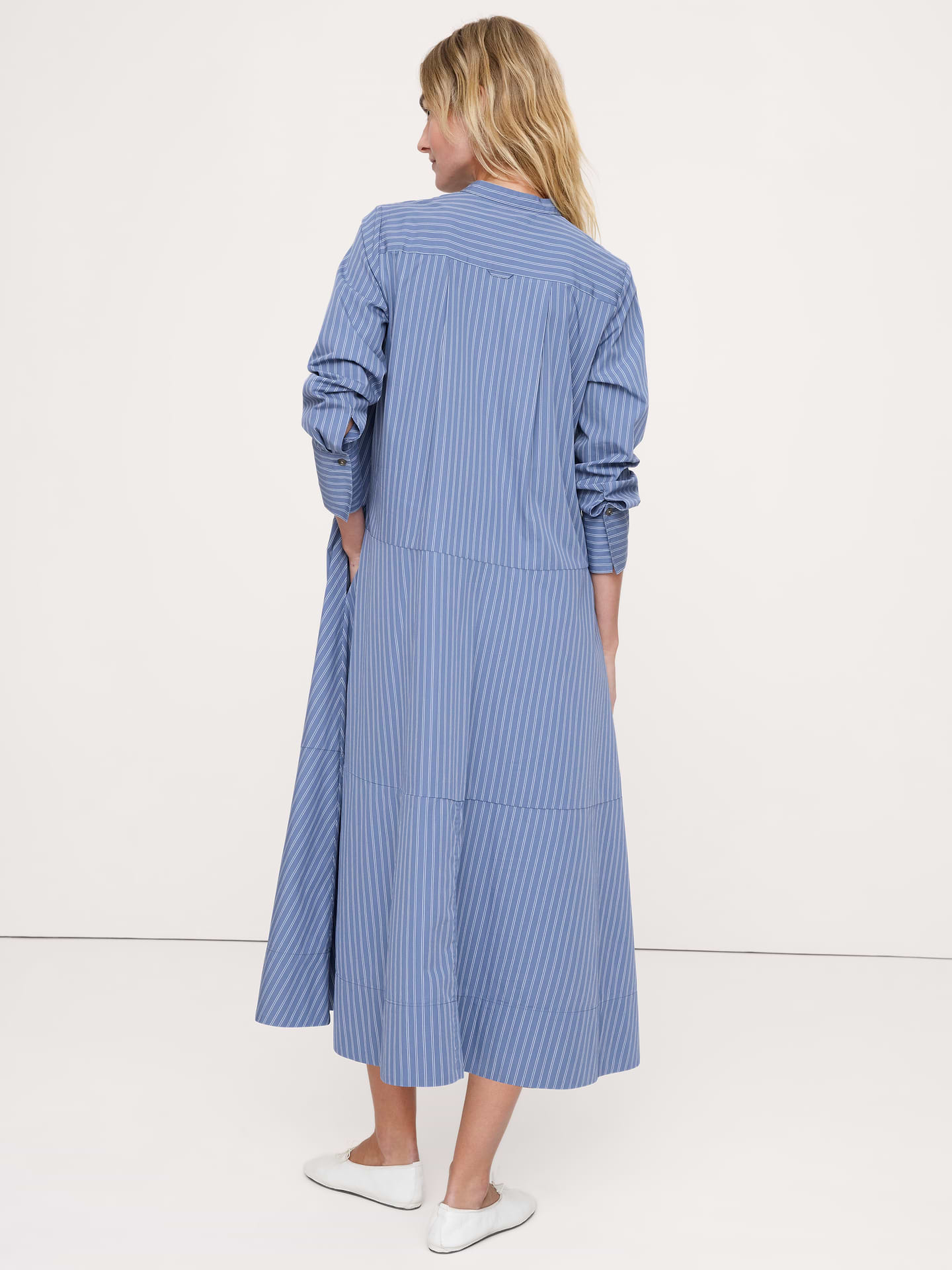 Image number 3 showing, Cotton Trapeze Shirt Dress