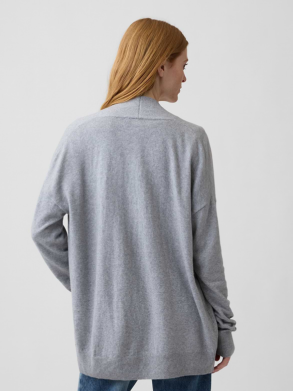 CashSoft Relaxed Open-Front Cardigan