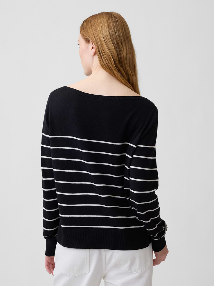 Image number 2 showing, Relaxed Jersey Boatneck Sweater