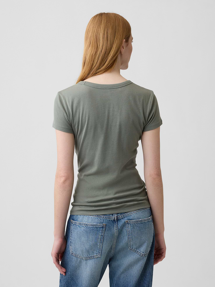 Image number 2 showing, Ribbed Crewneck T-Shirt