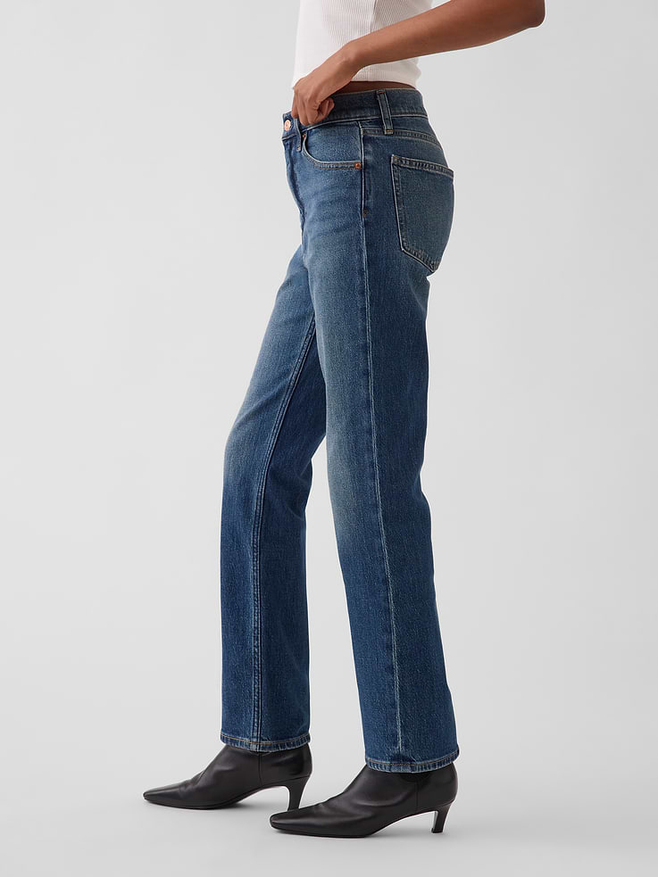 Image number 3 showing, High Rise '90s Slim Straight Crop Jeans