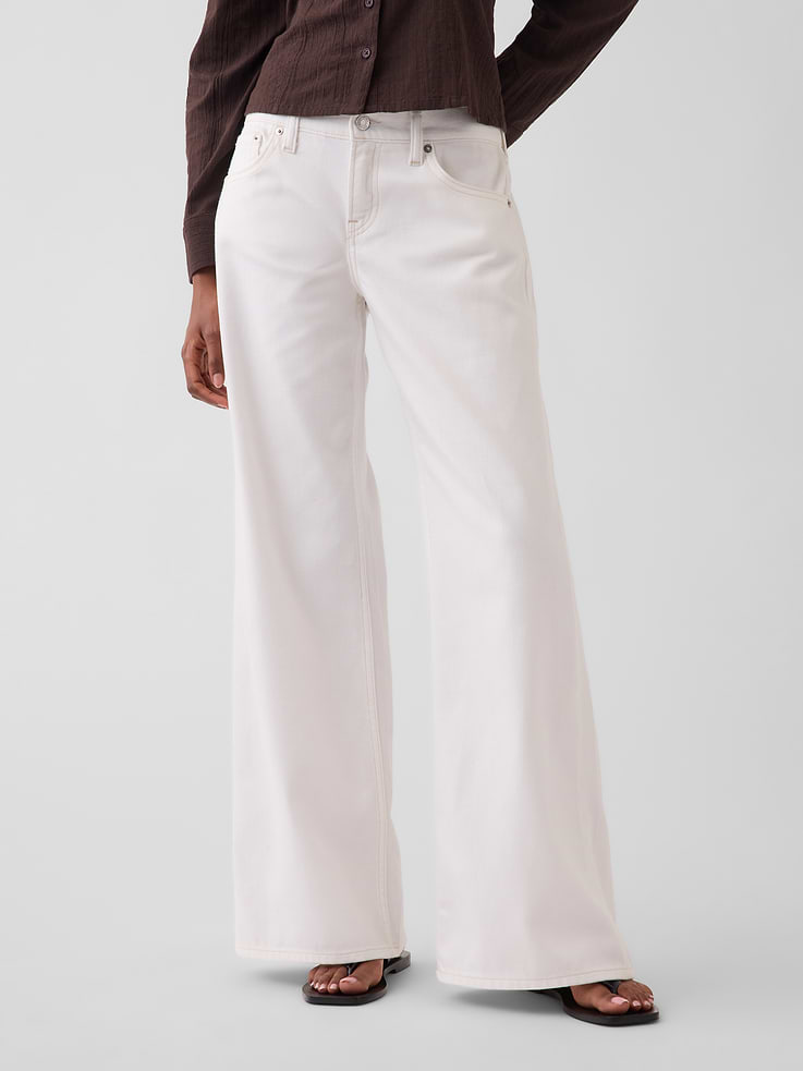 Image number 2 showing, Low Rise UltraSoft Stride Wide-Leg Jeans