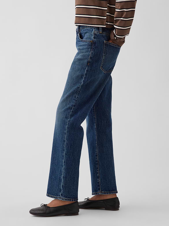 Mid Rise Flare Crop Jeans