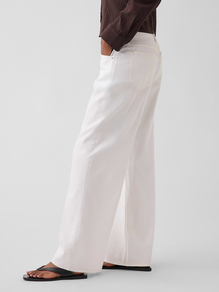 Image number 3 showing, Low Rise UltraSoft Stride Wide-Leg Jeans