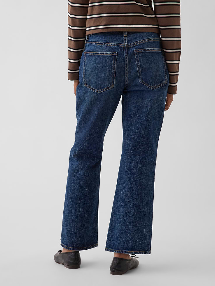 Image number 4 showing, Mid Rise Flare Crop Jeans