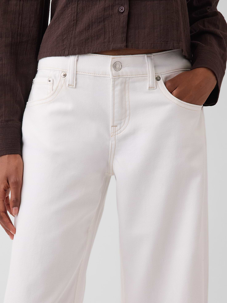 Image number 5 showing, Low Rise UltraSoft Stride Wide-Leg Jeans