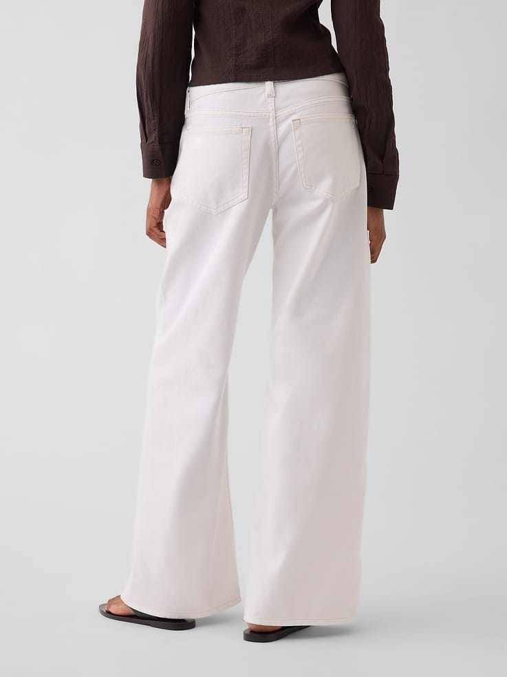 Image number 4 showing, Low Rise UltraSoft Stride Wide-Leg Jeans