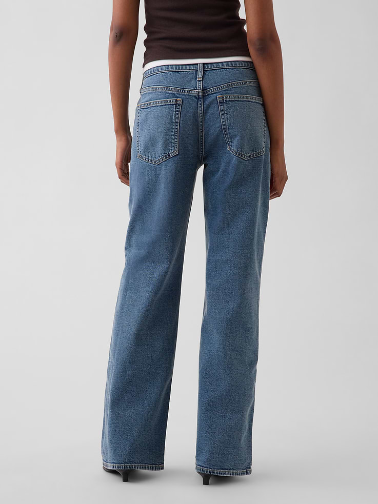 Image number 4 showing, Low Rise Baggy Flare Jeans