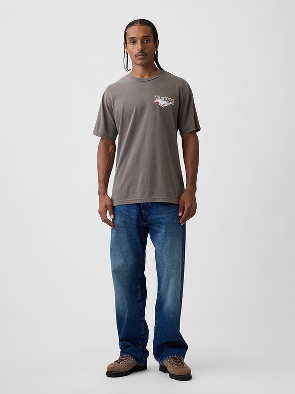 Ford Mustang Heavyweight Crop Graphic T-Shirt