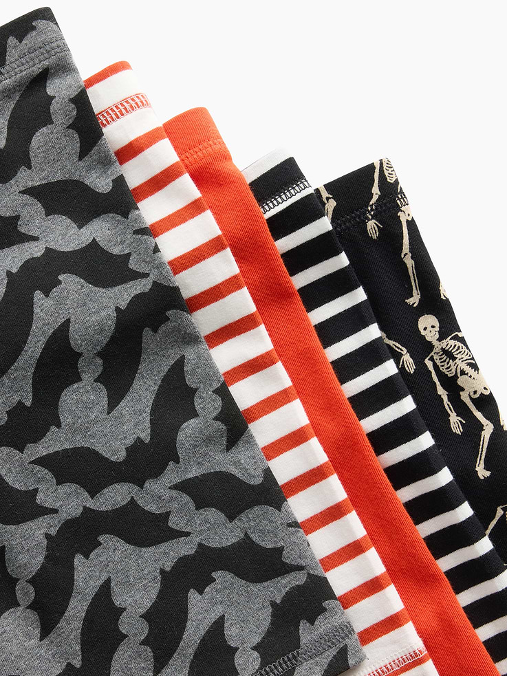 Image number 2 showing, Kids Organic Stretch Cotton Halloween Boxer Briefs (5-Pack)