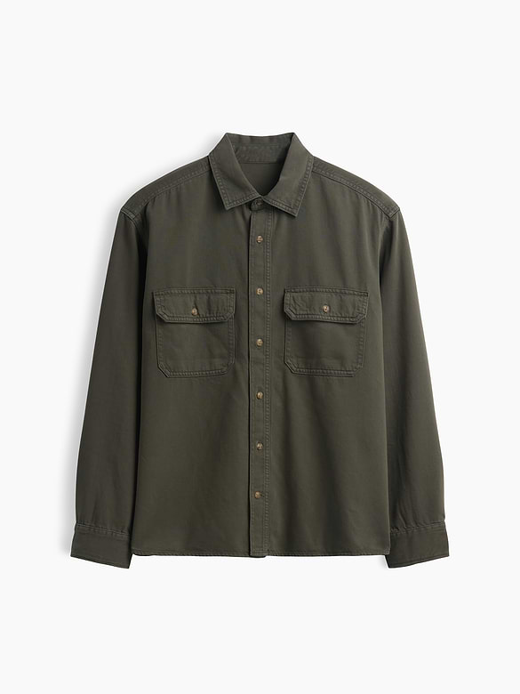 UltraSoft Denim Relaxed Utility Shirt