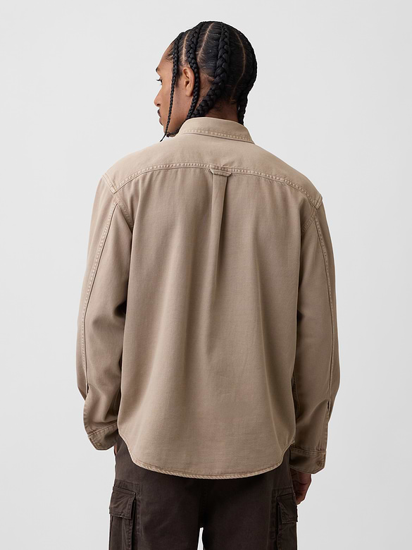 UltraSoft Denim Relaxed Utility Shirt