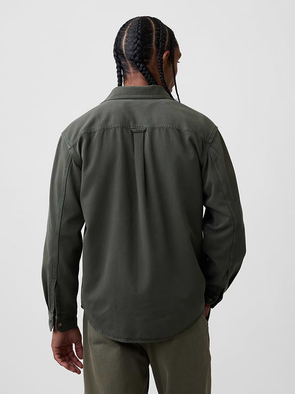 UltraSoft Denim Relaxed Utility Shirt