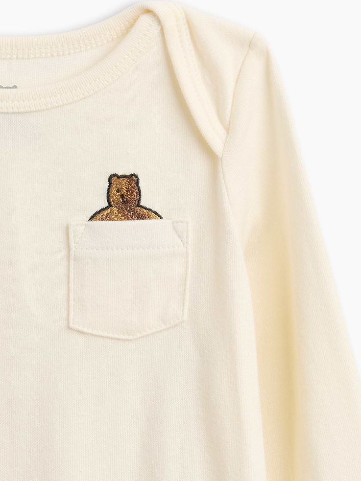 Image number 3 showing, Baby Organic Cotton Pocket Bodysuit
