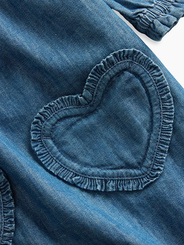 Baby Denim Heart One-Piece