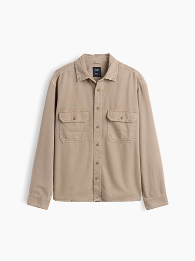 Image number 5 showing, UltraSoft Denim Relaxed Utility Shirt