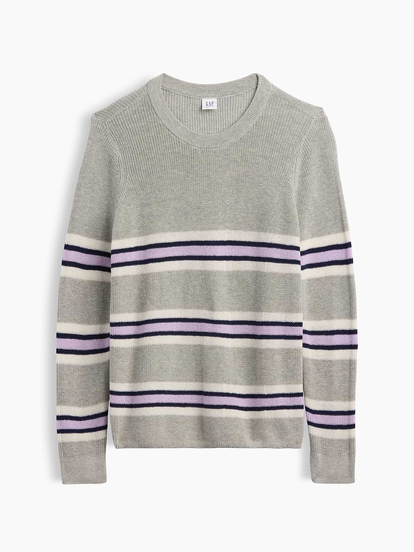 Kids Relaxed Stripe Crewneck Sweater