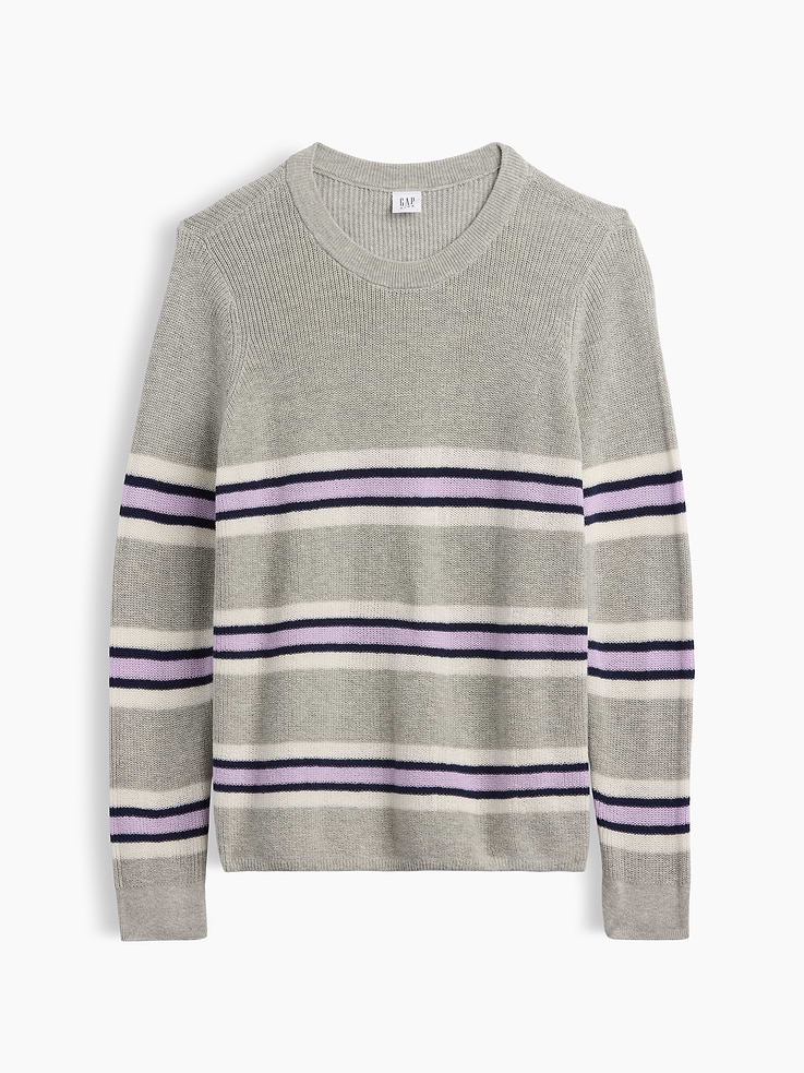 Image number 1 showing, Kids Relaxed Stripe Crewneck Sweater