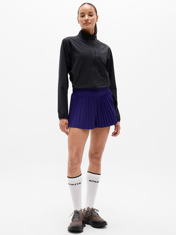 Featherweight Plissé Run Short