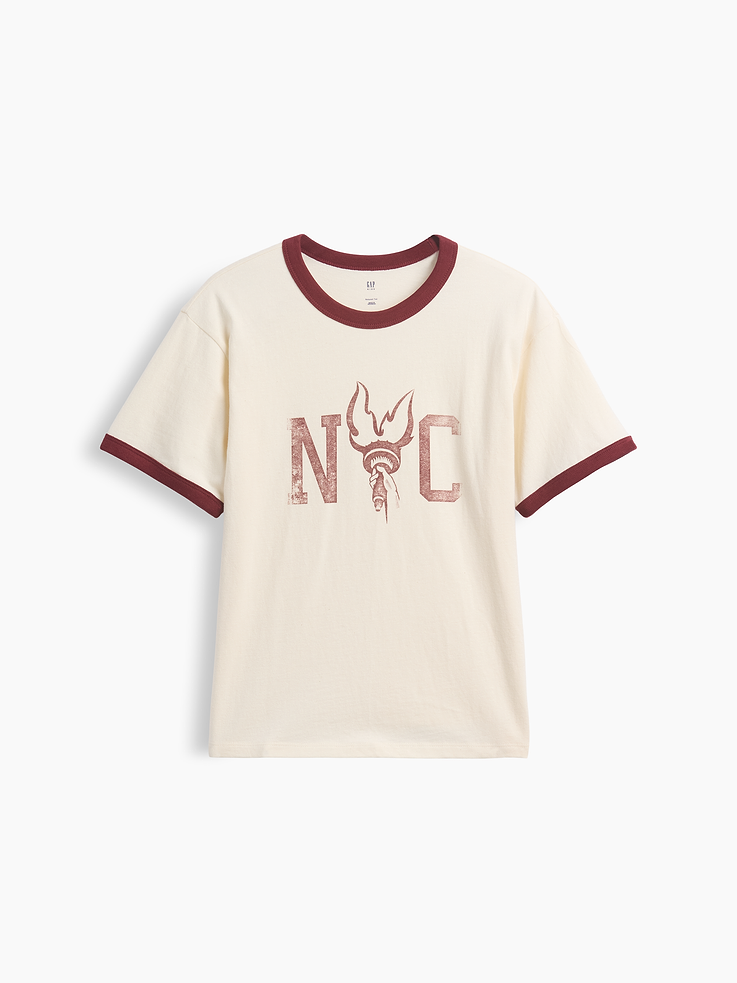Image number 1 showing, Kids Relaxed New York Graphic Ringer T-Shirt