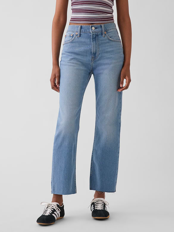 High Rise ’90s Slim Straight Crop Jeans