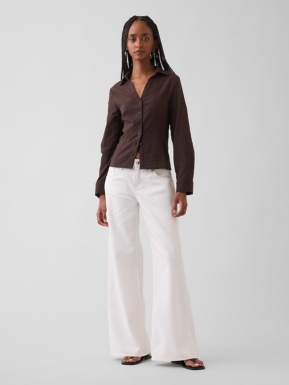 Low Rise UltraSoft Stride Wide-Leg Jeans