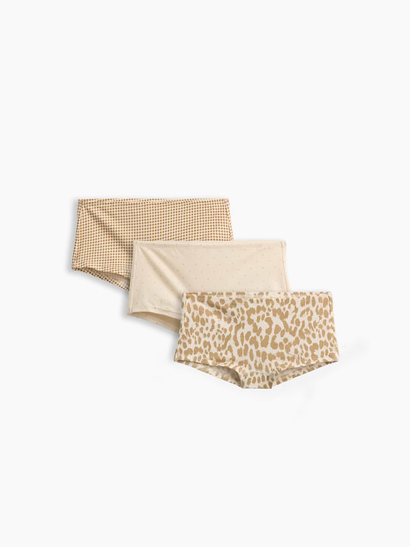 Kids Organic Stretch Cotton Print Hipster Briefs (5-Pack)