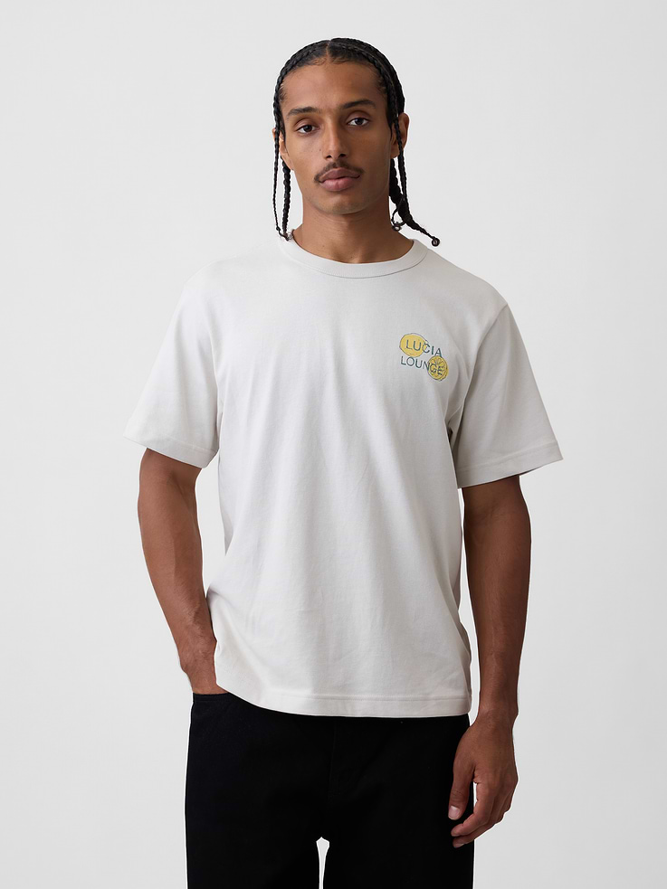 Image number 1 showing, Heavyweight Relaxed Graphic T-Shirt