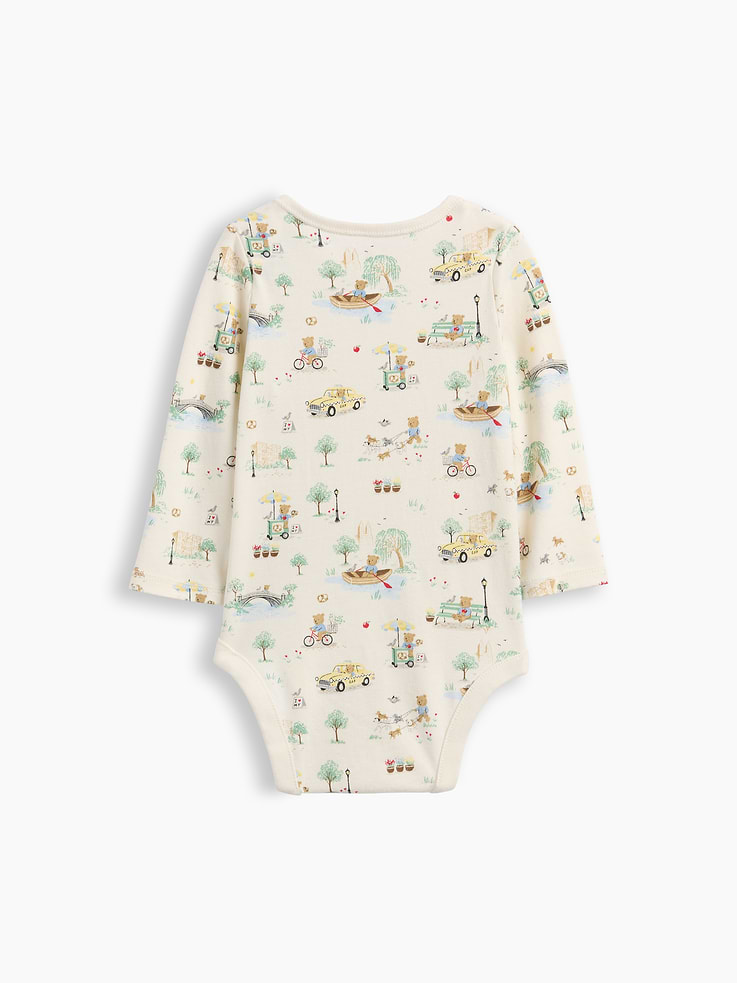 Image number 2 showing, Baby First Favorites Organic Cotton Brannan Bear Toile Bodysuit