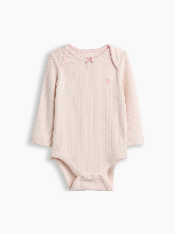 Image number 1 showing, Baby Softspun Pointelle Bodysuit
