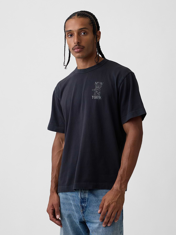 Image number 1 showing, Heavyweight Relaxed Graphic T-Shirt