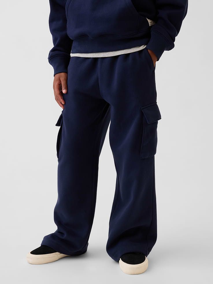 L'image numéro 3 présente Pantalon cargo ballon en coton ouaté VintageDoux pour Enfant