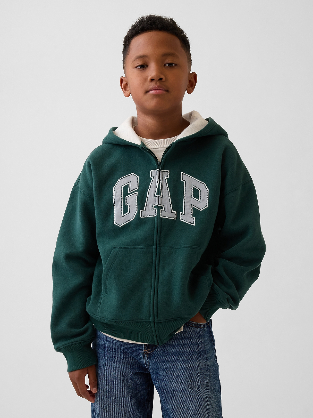 Kids VintageSoft Logo Zip Hoodie | Gap