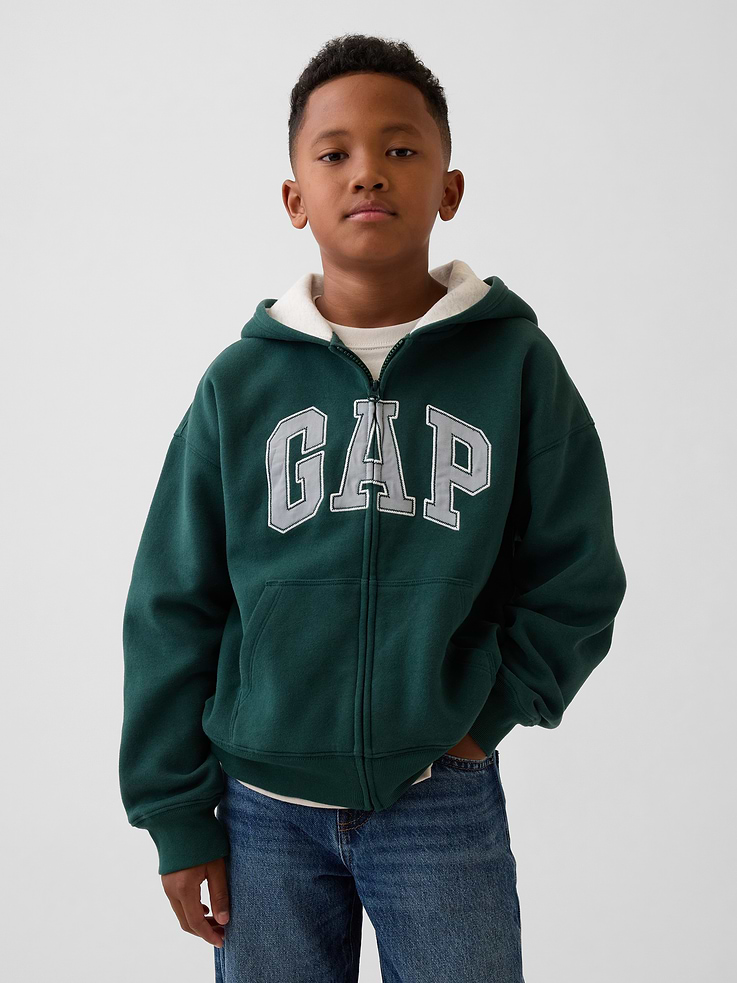 Image number 1 showing, Kids VintageSoft Logo Zip Hoodie