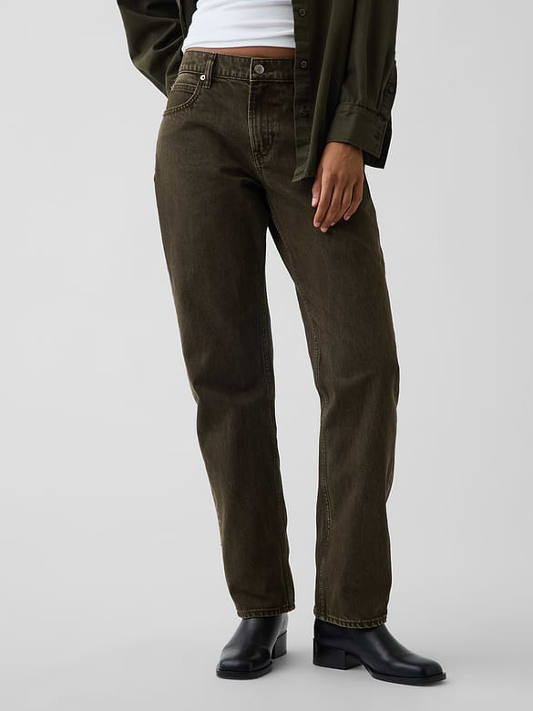 Mid Rise Straight Taper Jeans